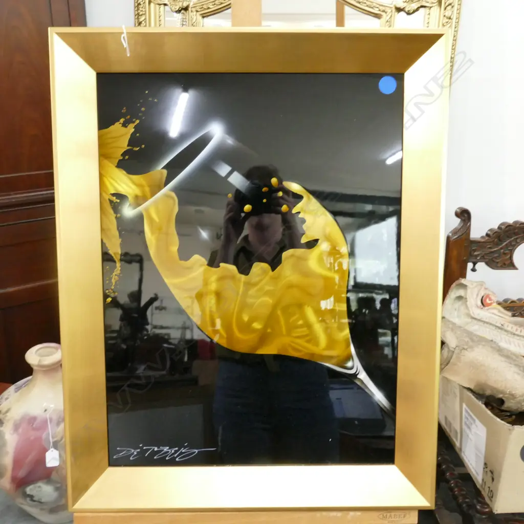 CHRIS DERUBELS WHITE CHEERS MIXED MEDIA ON METAL 660 X 420 MM Image 1++