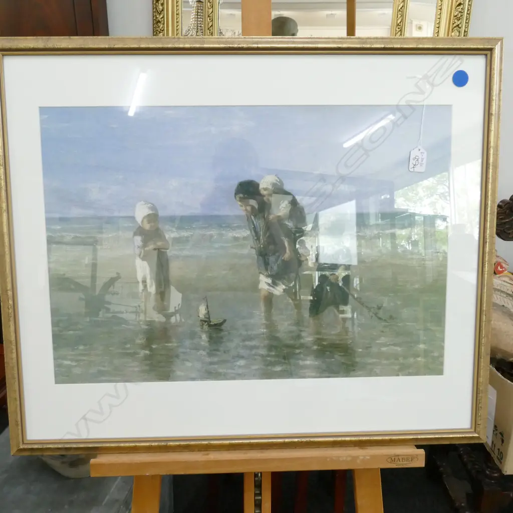 JOSEF ISRAELS FRAMED PRINT CHILDREN OF THE SEA 740 X 610 MM Image 1++