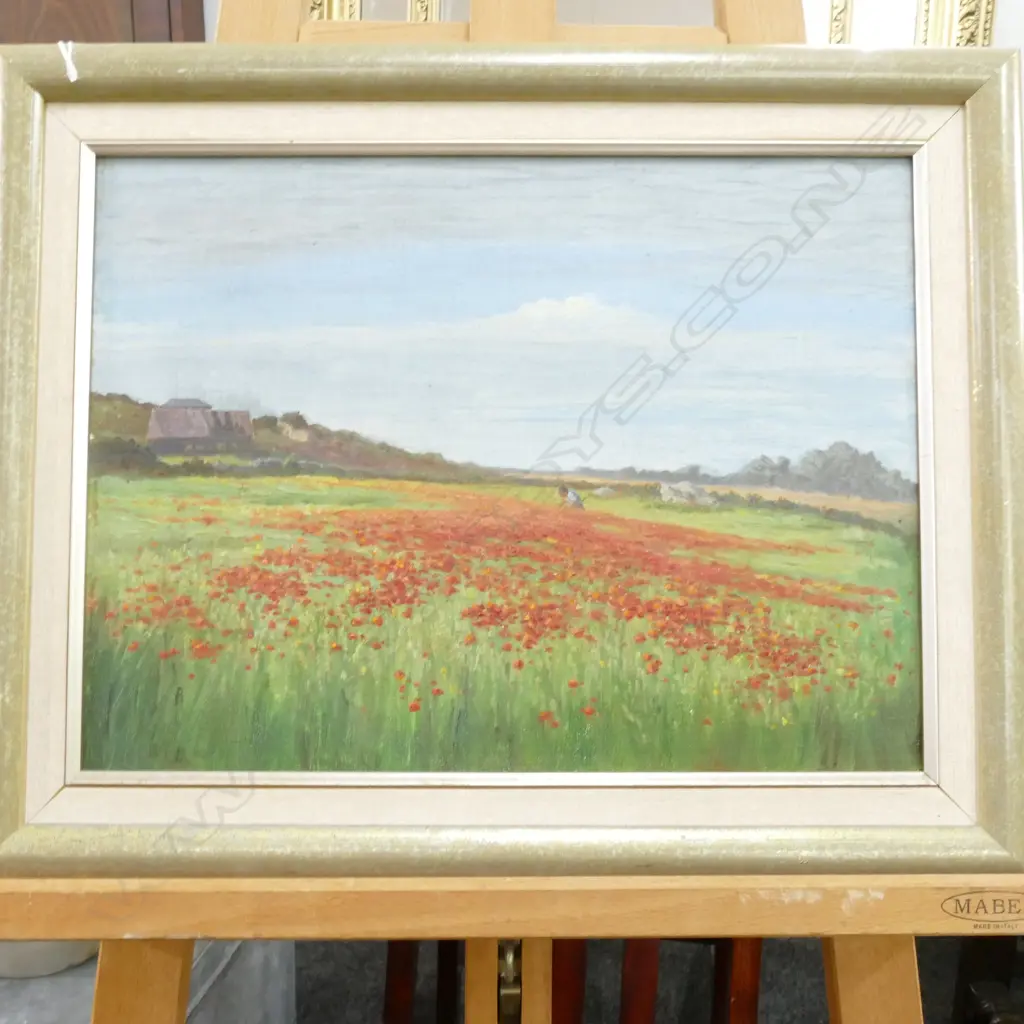 GEORGE SHERIFF OIL CORNWALL WILDFLOWER SCENE 1914 500MM W 400MM H Image 1++