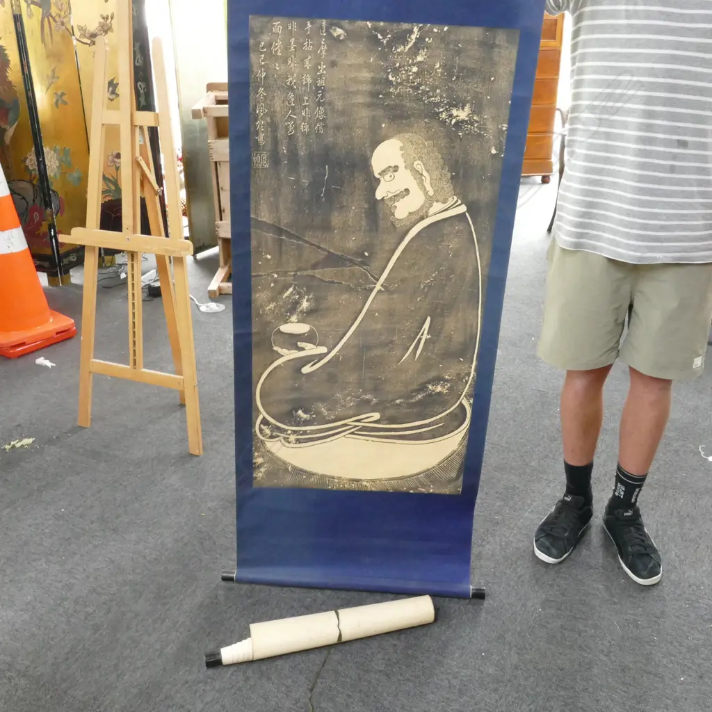 2 INDIGO JAPANESE SCROLLS  Image 1++