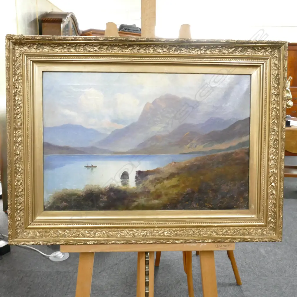 OIL ON CANVAS "SCOTTISH HIGHLANDS BY H MCDONALD -GLASGOW" 395MMX590MM UNSIGNED 18924 Image 1++