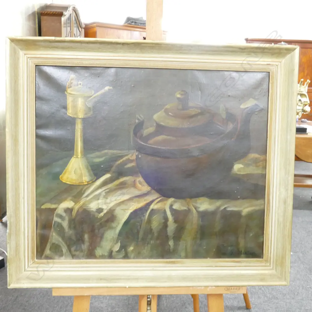 OIL ON CANVAS SIGNED M V STRATEN 490MMX 590MM FRAME AF 18885 Image 1++