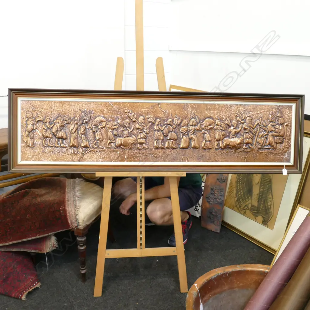 LEONARD BAILEY FRAMED COPPER ART  WORK  Image 1++