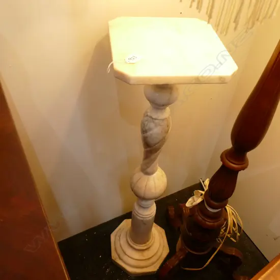 MARBLE TORCHERE H. 915MM