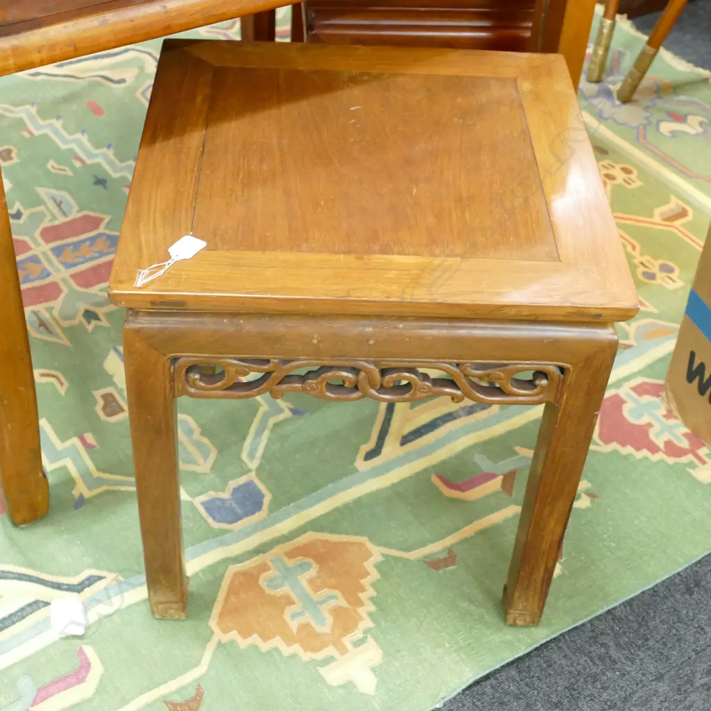 SQUARE ASIAN SIDE TABLE 480MM SQ 500MM H Image 1++