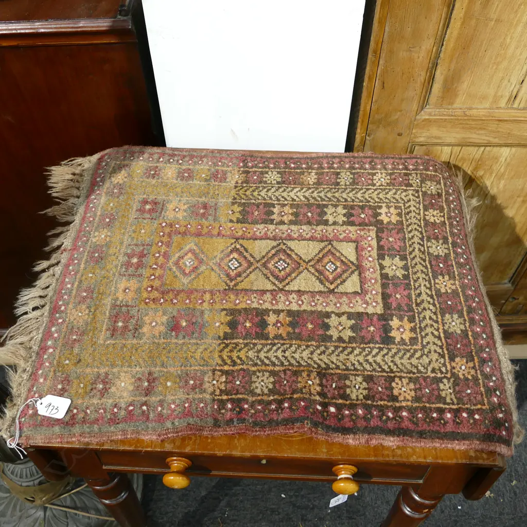 HAND KNOTTED AFGHANI SMALL BELUCHI RUG 570 X 560MM  Image 1++