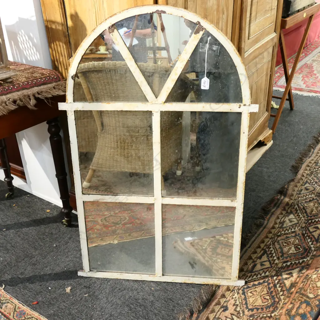 FRENCH CAST IRON WINDOW MIRROR Image 1++