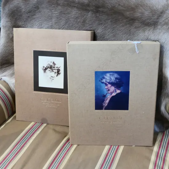 2 BOUND VOLUMES C. E. GOLDIE 'HIS LIFE AND PAINTINGS' AND 'PRINTS, DRAWINGS AND CRITICISM' 400M H, ALISTER TAYLOR 1977