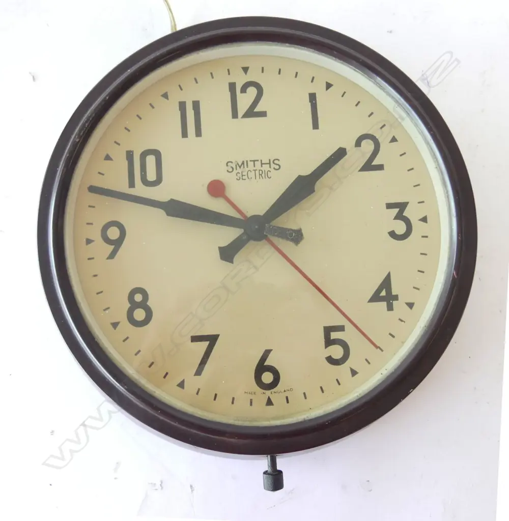 SMITHS SECTRIC ELECTRICAL WALL CLOCK, DIA. 260MM, NOT WORKING Image 1++