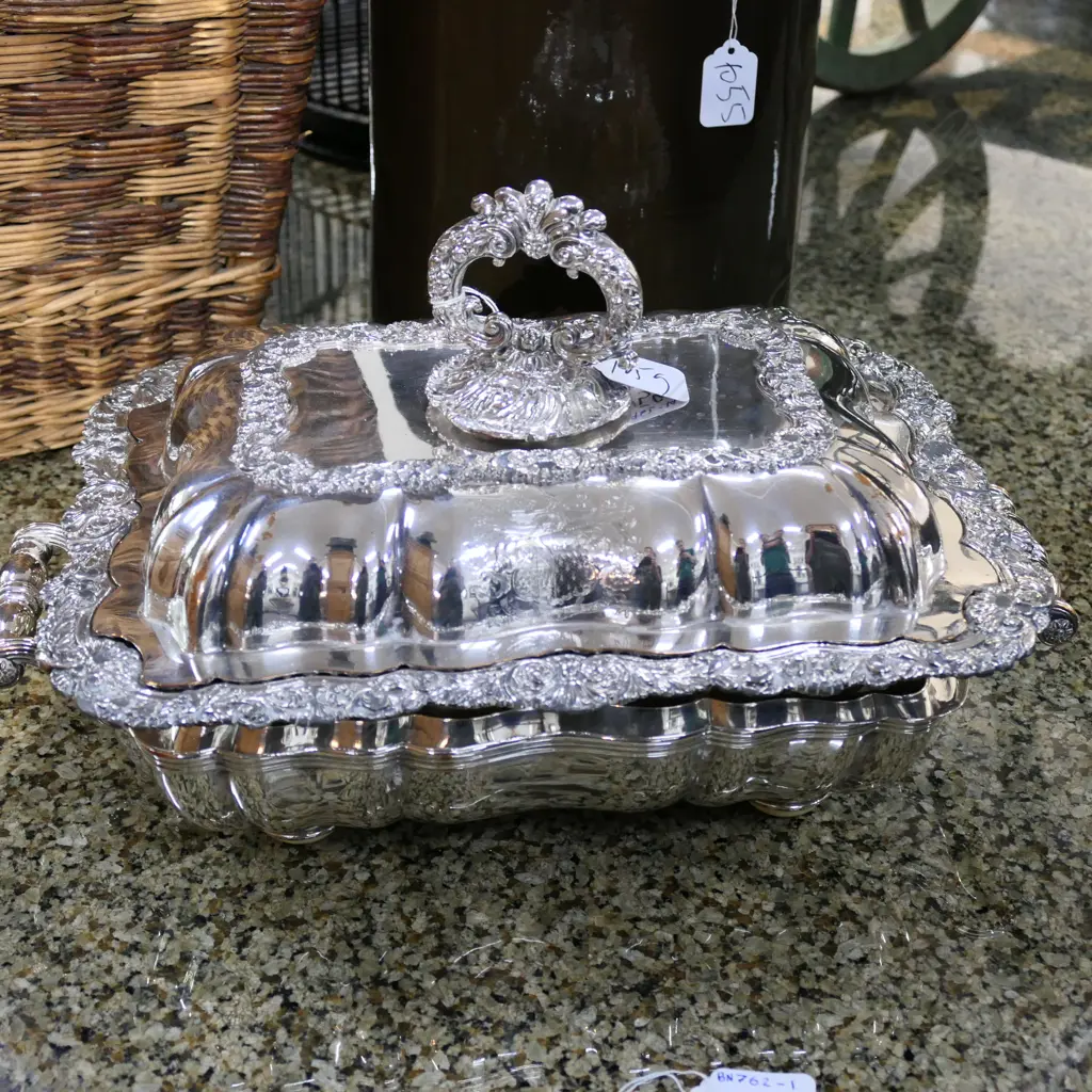 GEORGIAN EP WARMING TRAY ON COPPER Image 1++