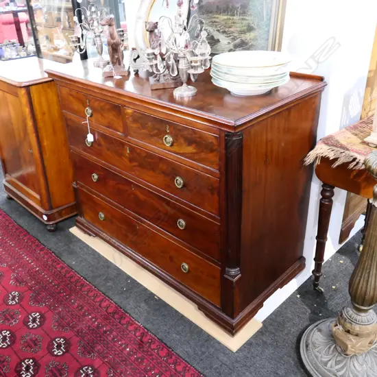 GEORGE III MAHOGANY CHEST C. 1810 W. 1140MM