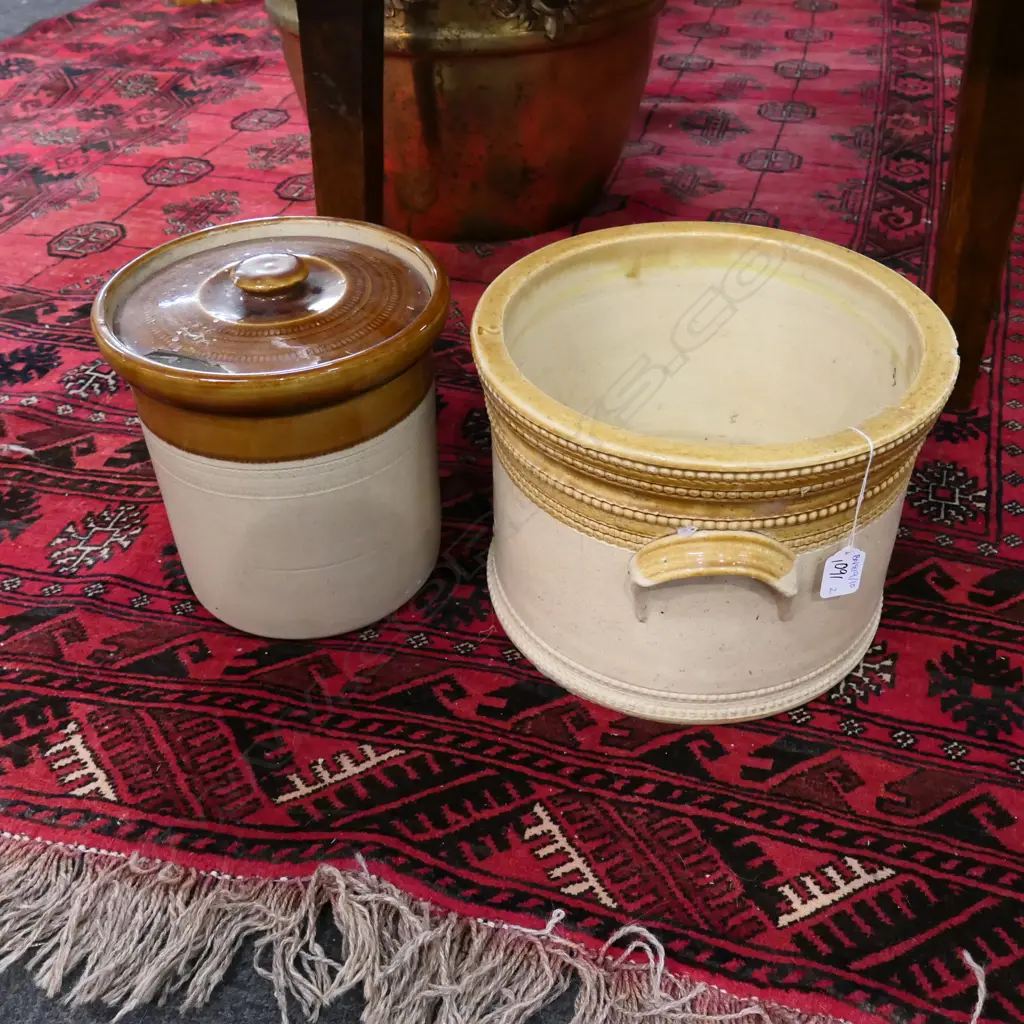 2 CERAMIC CROCKS 300MM DIA Image 1++