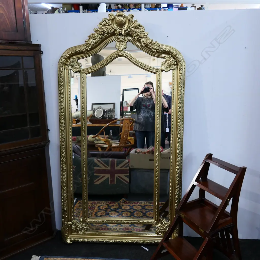 LARGE GILDED FRENCH STYLE MIRROR APPROX 1100MM X 2000MM Image 1++