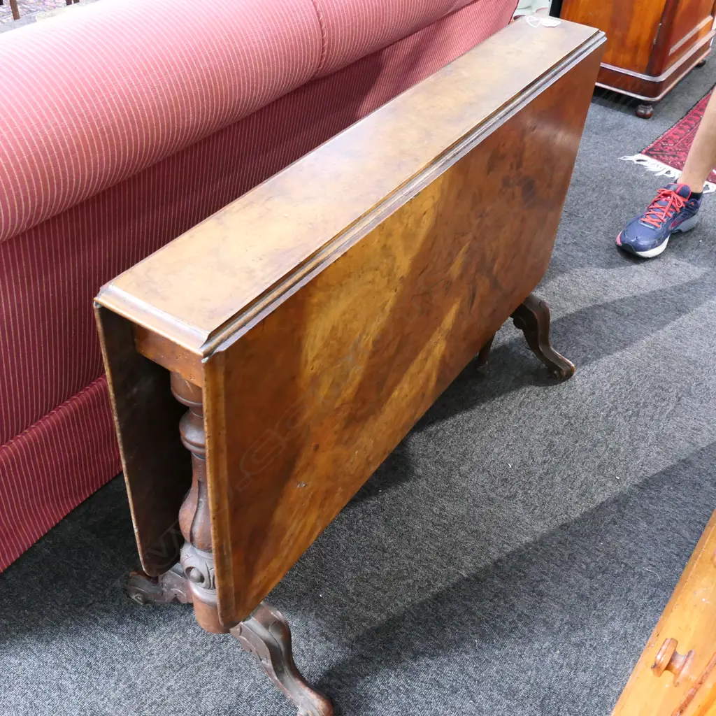 A VICT WALNUT DROP SIDE SUTHERLAND/ SUPPER TABLE W 1040 MM Image 1++