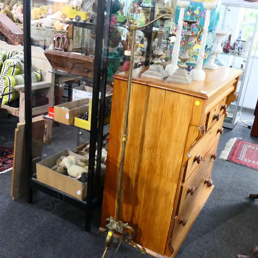 BRASS STANDARD LAMP NO SHADE H 1550 MM Image 1++