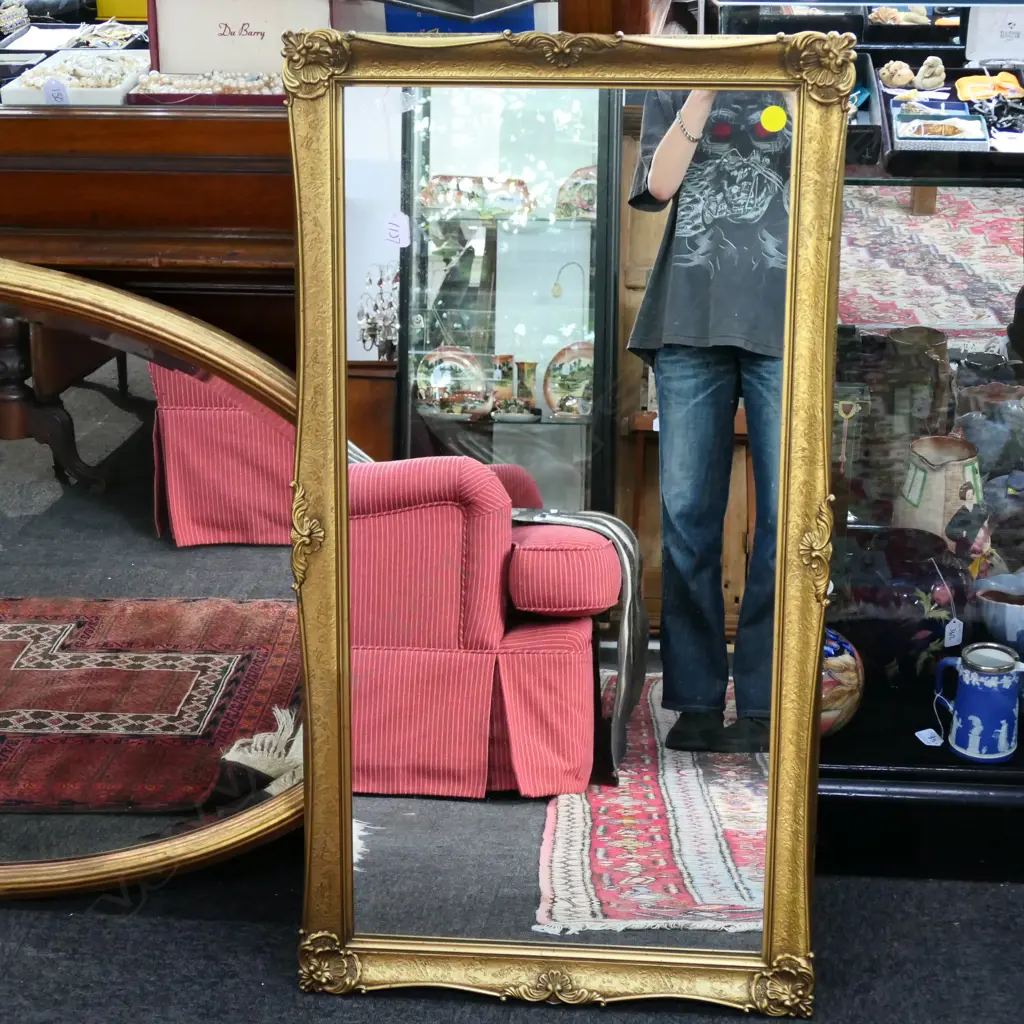 RECTANGULAR GILT FRAMED MIRROR Image 1++