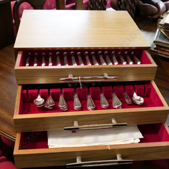 CHRISTOFLE SILVERPLATE CUTLERY CANTEEN