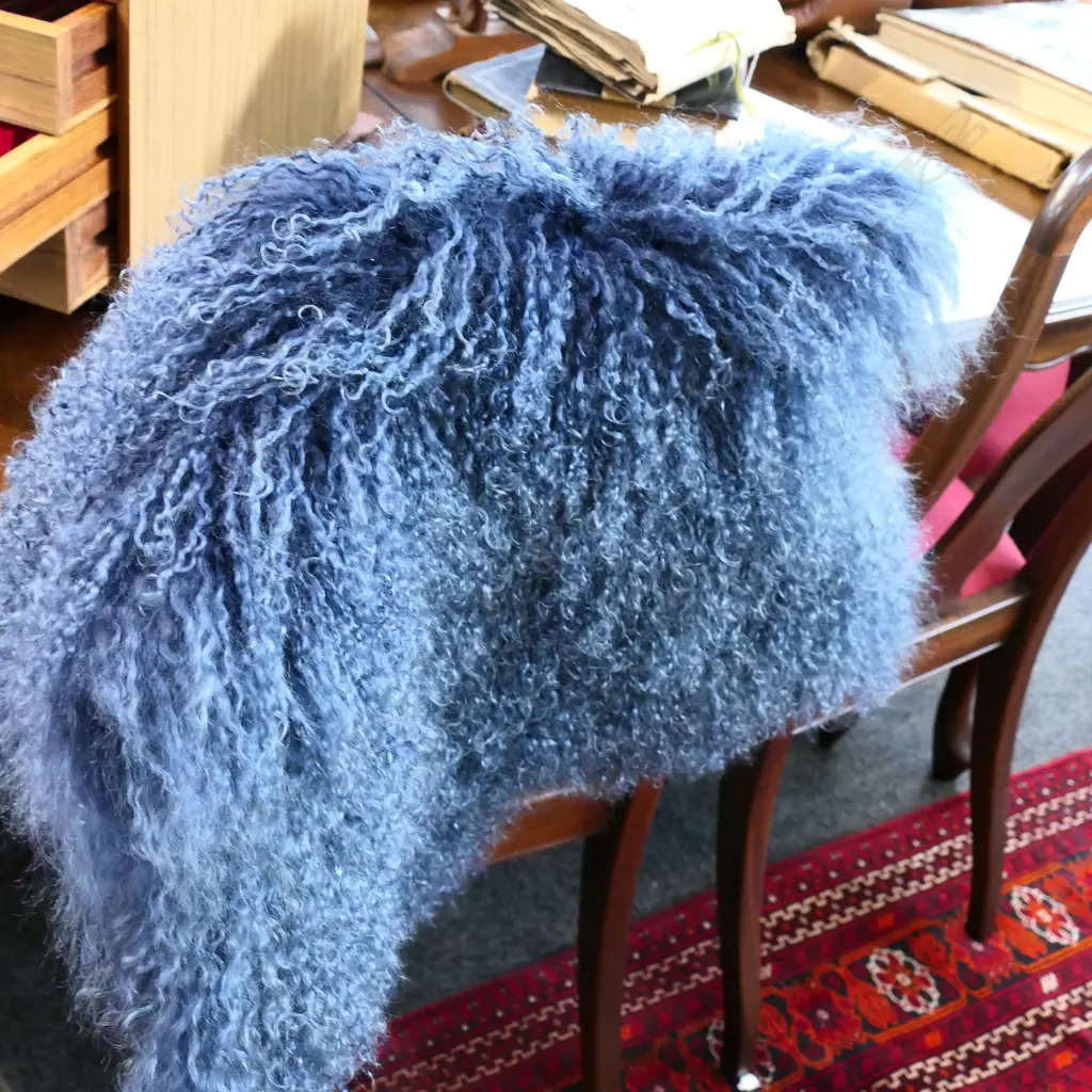 TIBERTON LAMB HIDE - BLUE Image 1++