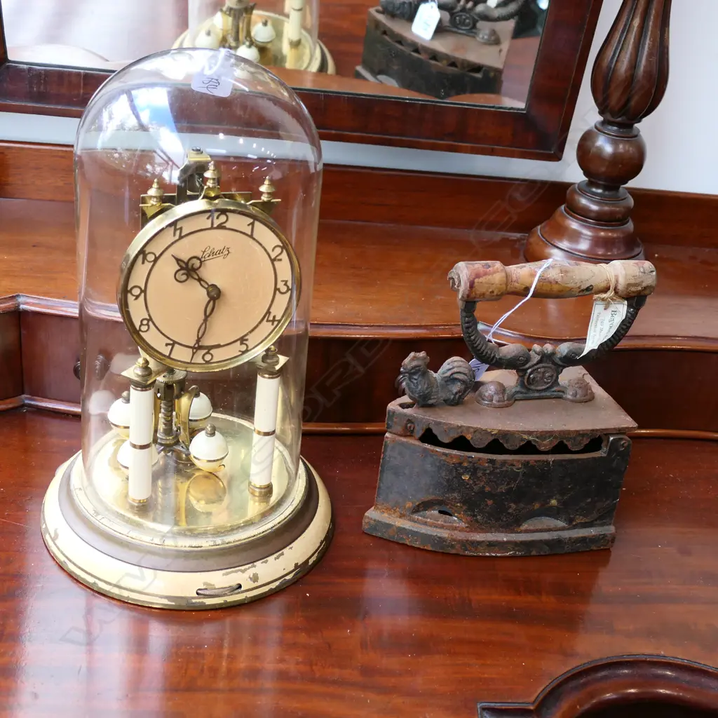 SCHATZ DOME CLOCK + FLAT IRON Image 1++