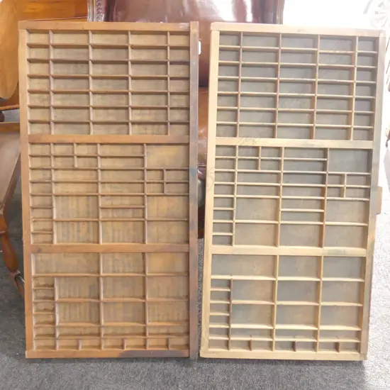 2 PRINTER TRAYS 820MM H X 420MM W