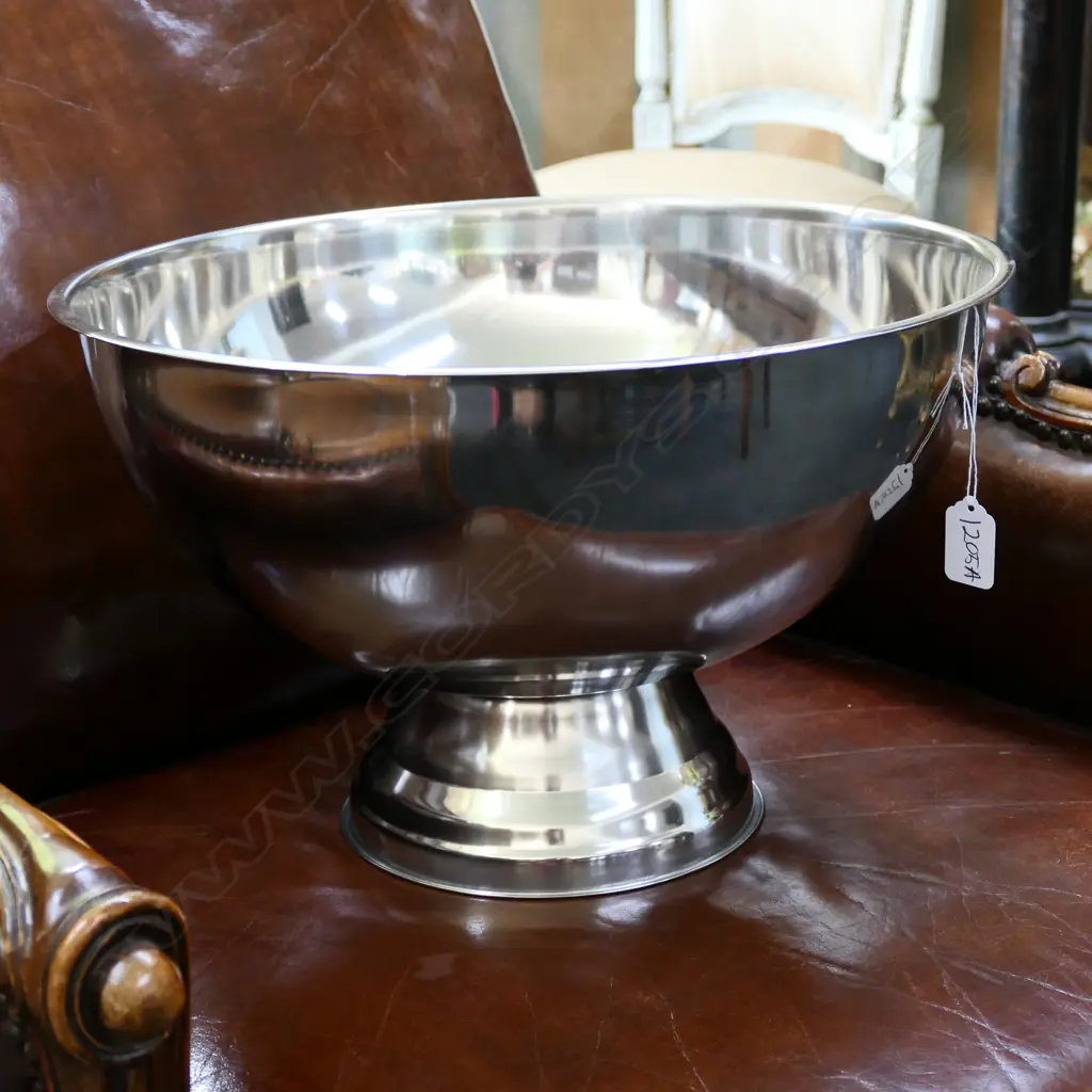 POLISHED STEEL CHAMPAGNE BUCKET 400MM DIA Image 1++
