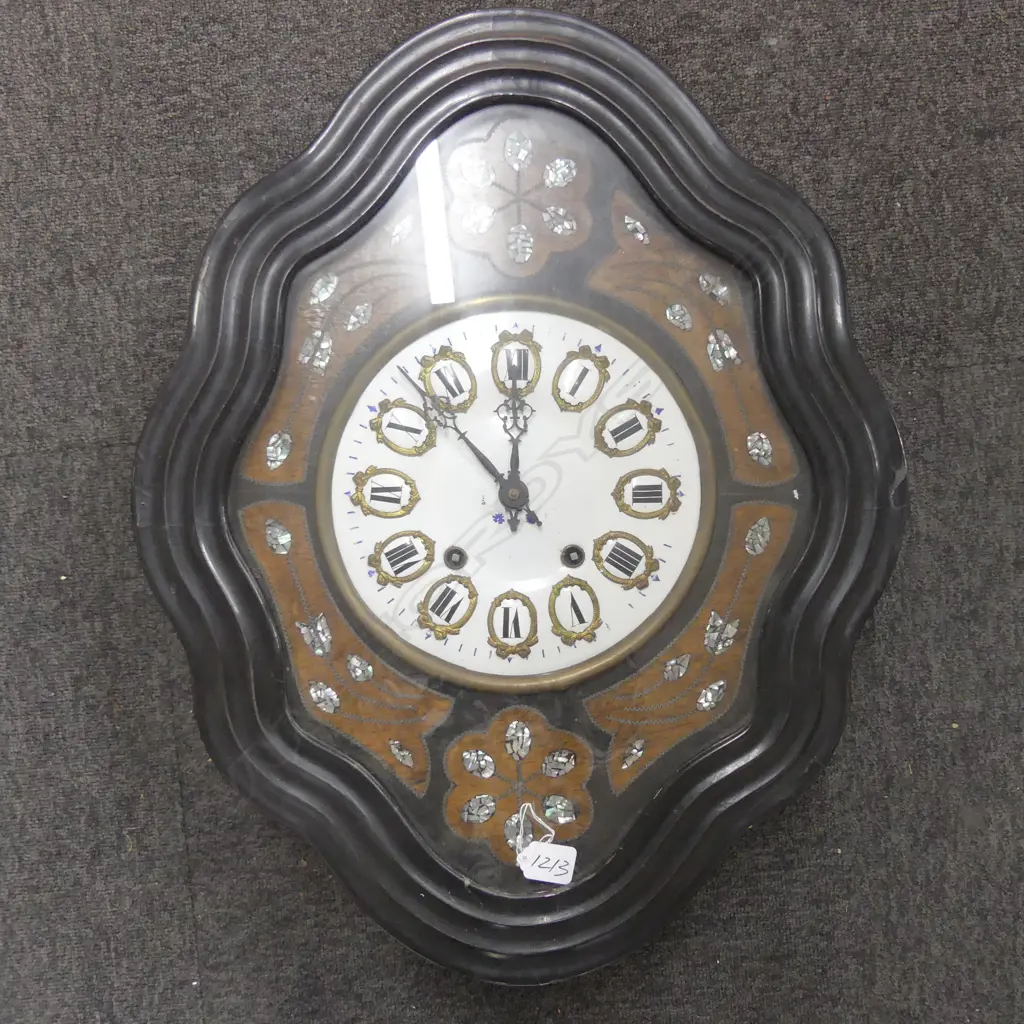 LEJA CLOCK WITH MOP INLAY 610MM H Image 1++