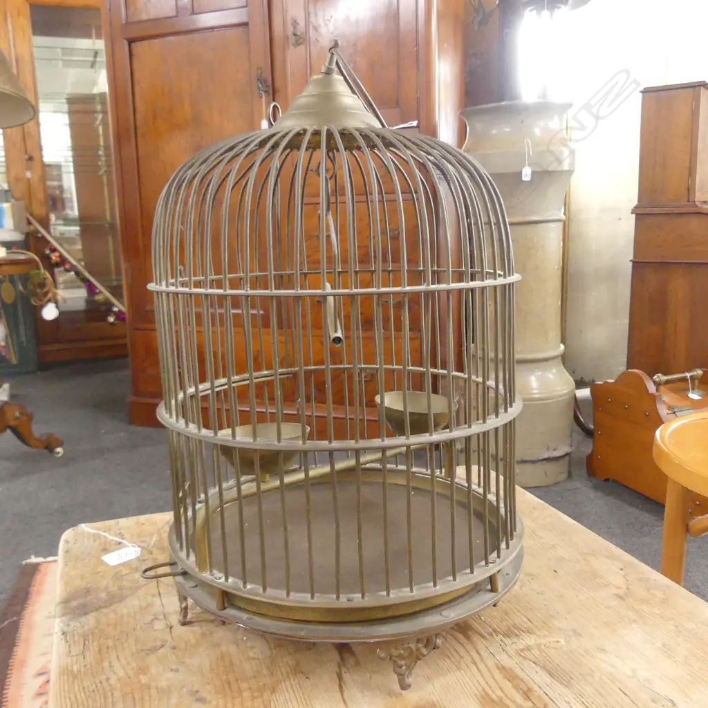 BRASS BIRD CAGE 480MM H Image 1++