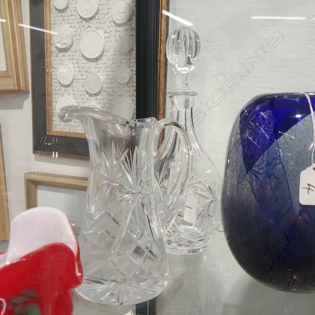 CRYSTAL DECANTER +JUG Image 1++