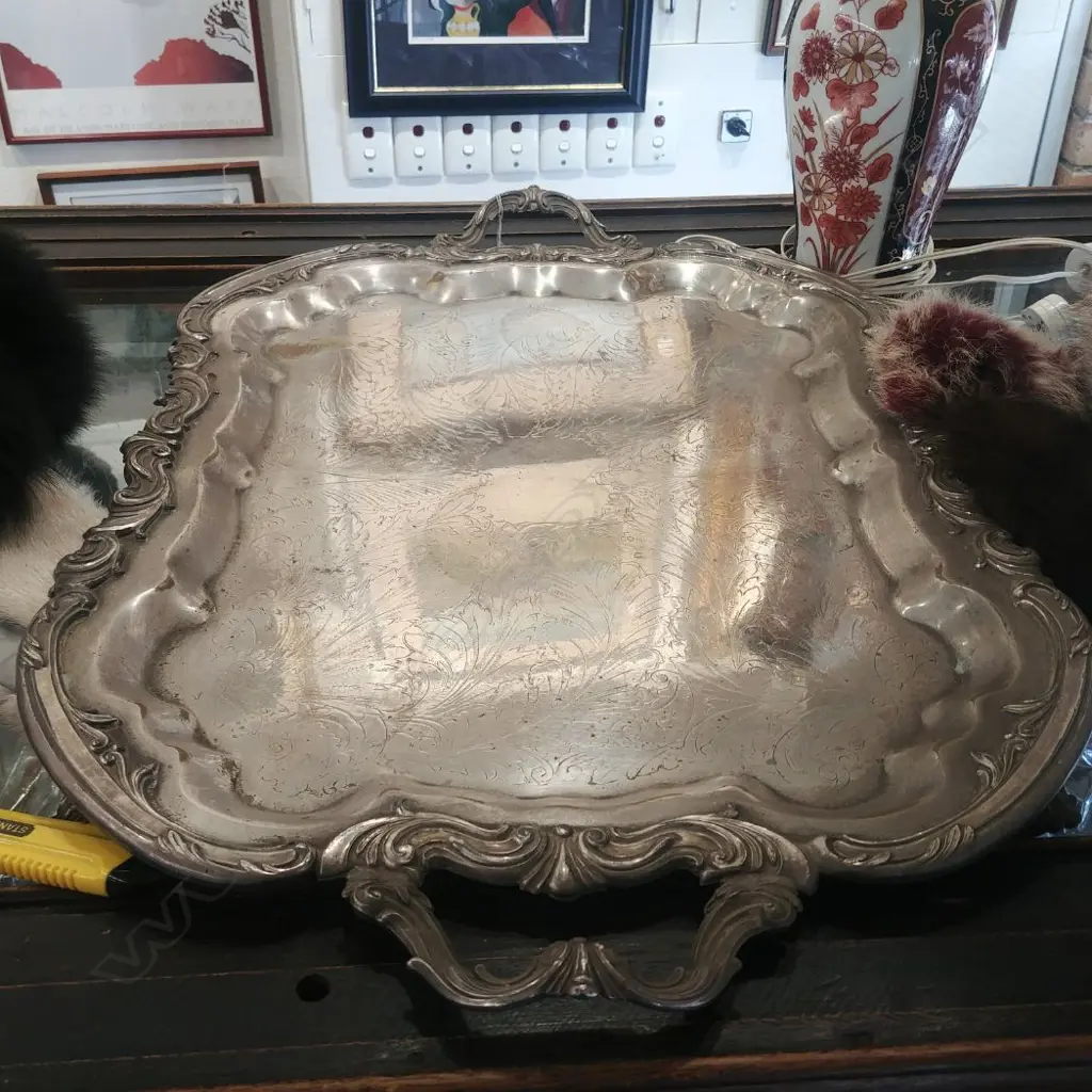 LARGE PLATED BUTLERS TRAY Image 1++
