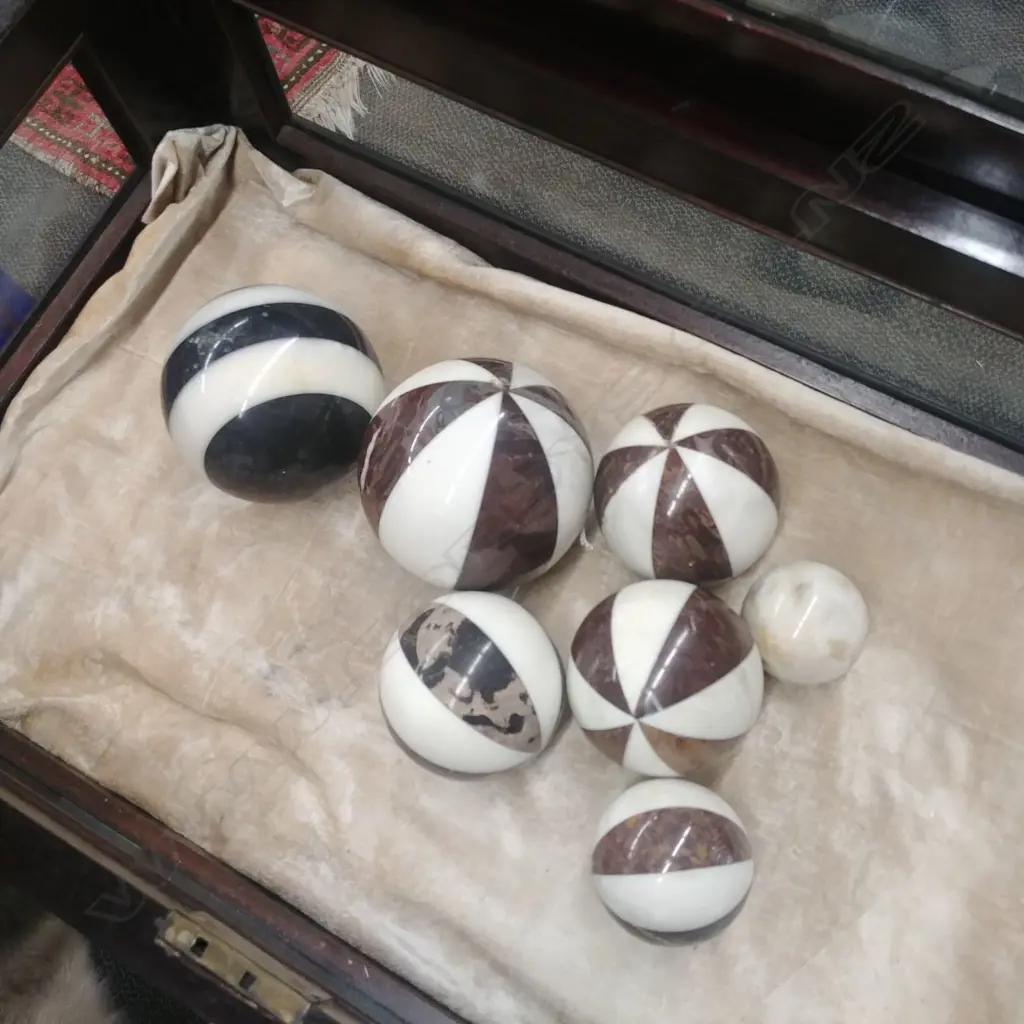 7 MARBLE SPHERES/BOWLS Image 1++