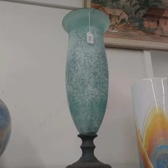 MODERN GLASS TALL VASE