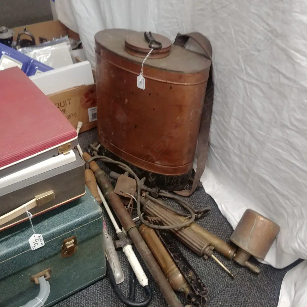 VINTAGE BRASS SPRAYER WITH ATTACHMENTS Image 1++