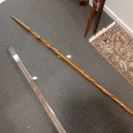 PNG LONG SPEAR CARVED MASKS SNAKES