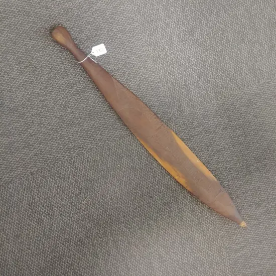 ABORIGINAL WOOMERA CARVED MULGA SPEAR THROWER