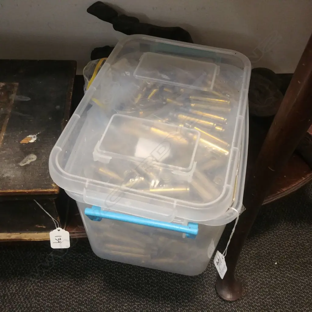 TUB OF BULLET CASINGS  Image 1++