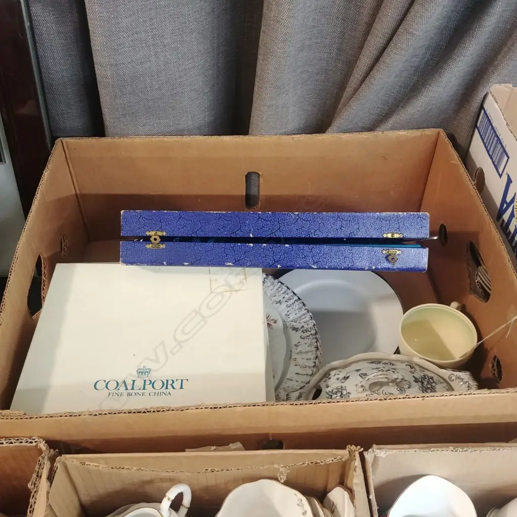 LOT ASST CHINA COALPORT/ CLIFF/TUREEN/ CUTLERY ETC Image 1++