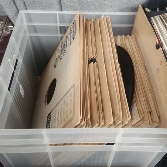 BOX OF VINTAGE  RECORDS