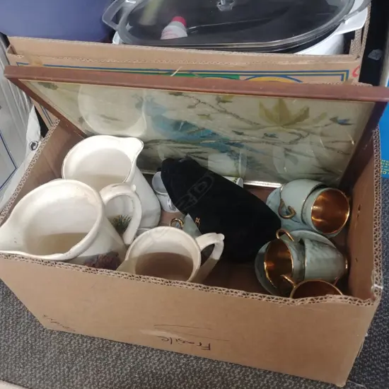 BOX OF CHINA/TAPESTRY 