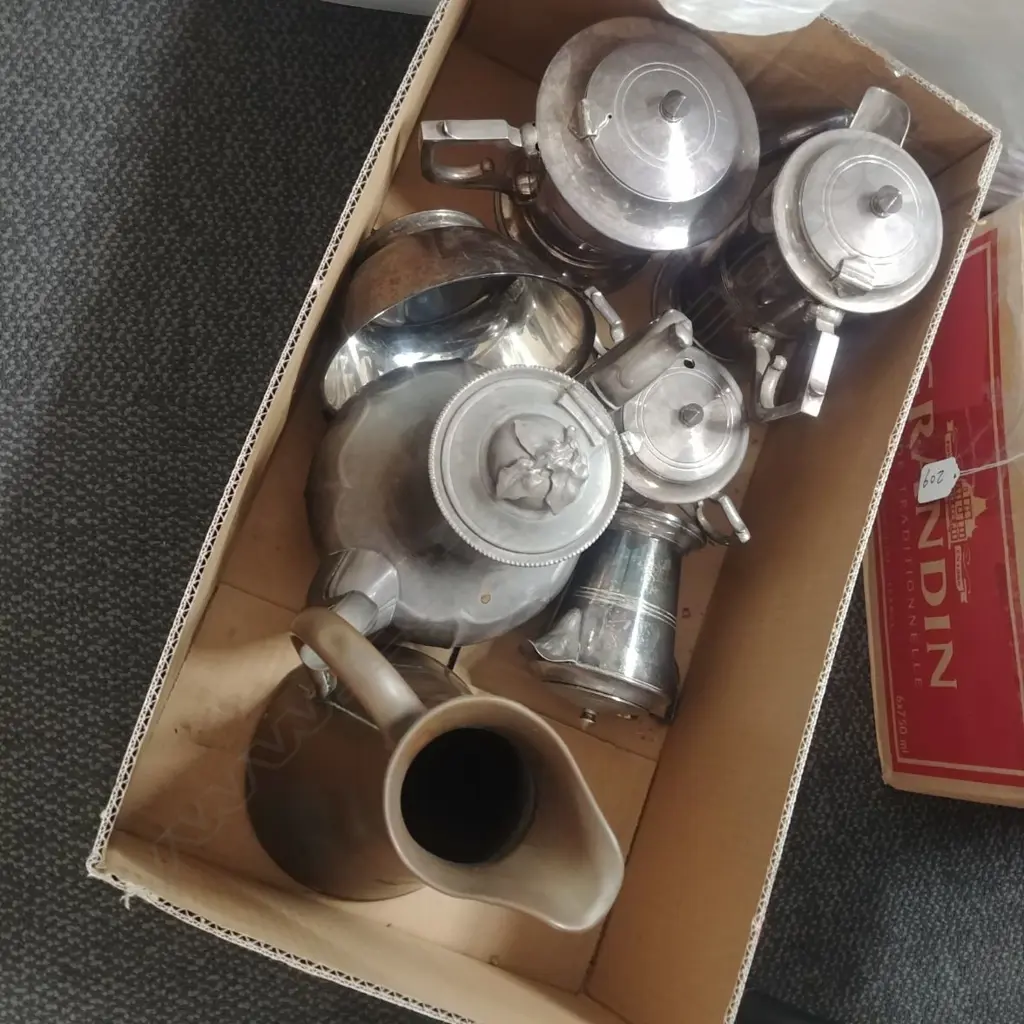 BOX OF EP  & COPPER JUG Image 1++