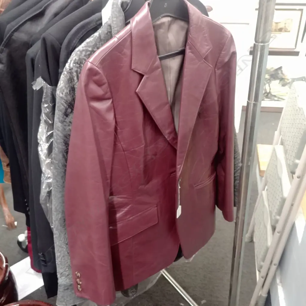 MAROON LEATHER JACKET  Image 1++