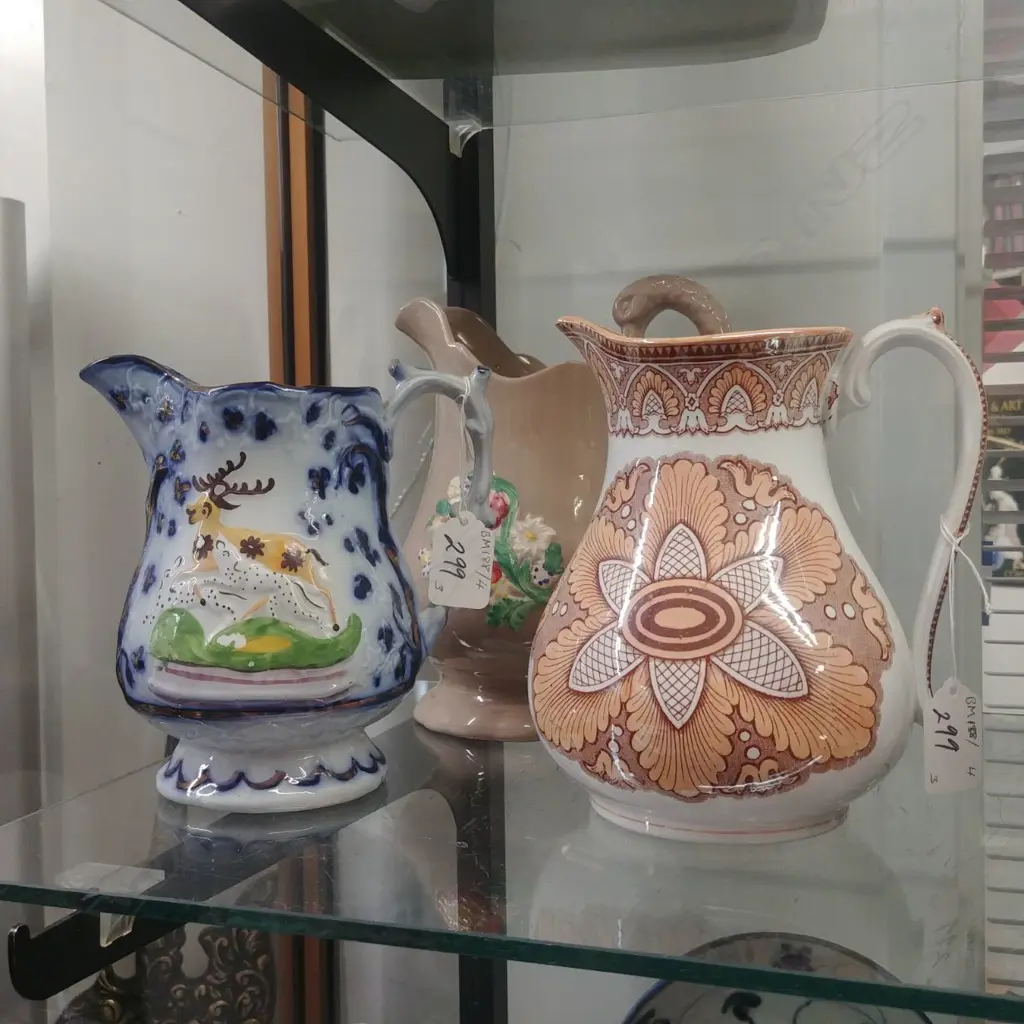 3X VINTAGE WATER JUGS Image 1++