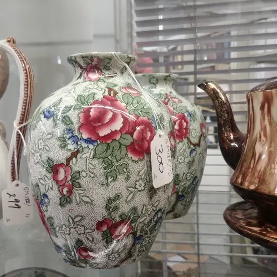 2X PAIR OF LEIGHTON POTTERY VASES