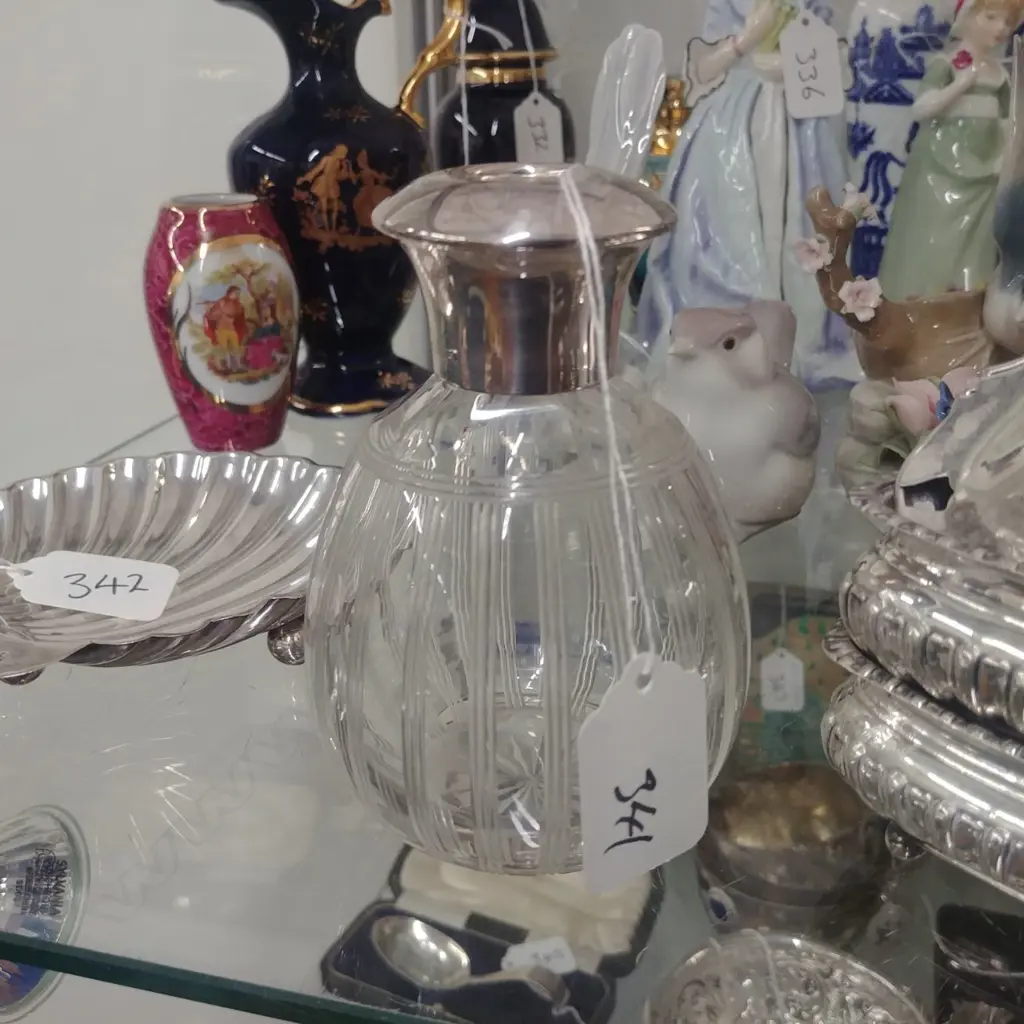 S/S TOPPED CRYSTAL BOTTLE  Image 1++