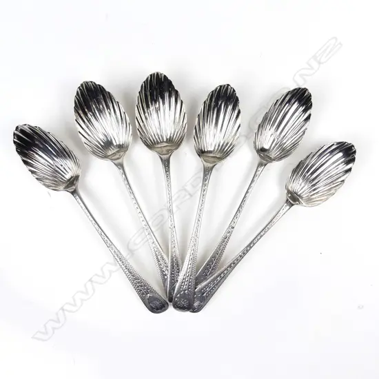 Six Georgian silver teaspoons