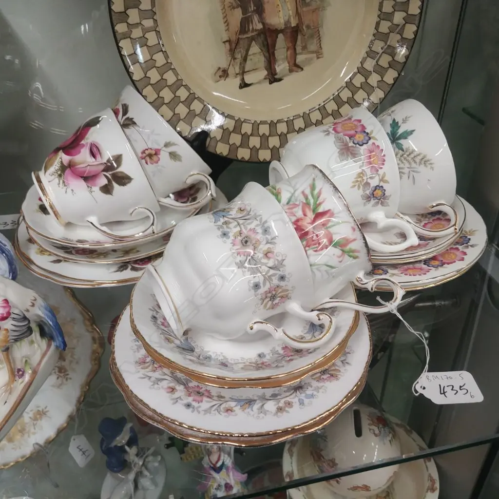 6 BONE CHINA TRIOS, INCL PARAGON & ROYAL ALBERT Image 1++