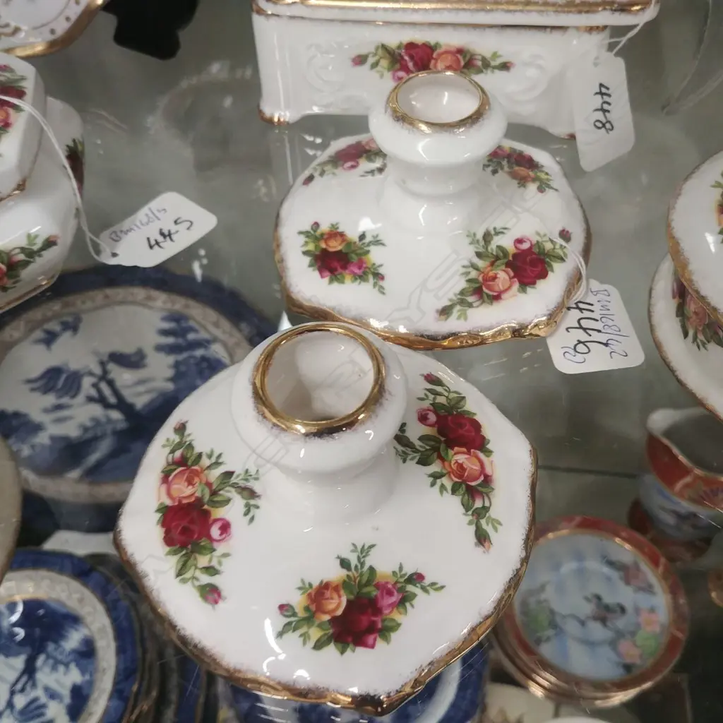 R.A. OCR  PAIR OF CANDLE HOLDERS Image 1++