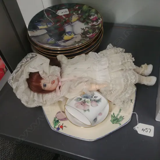 DOLL/30S PLATE+R/WORCESTER X2
