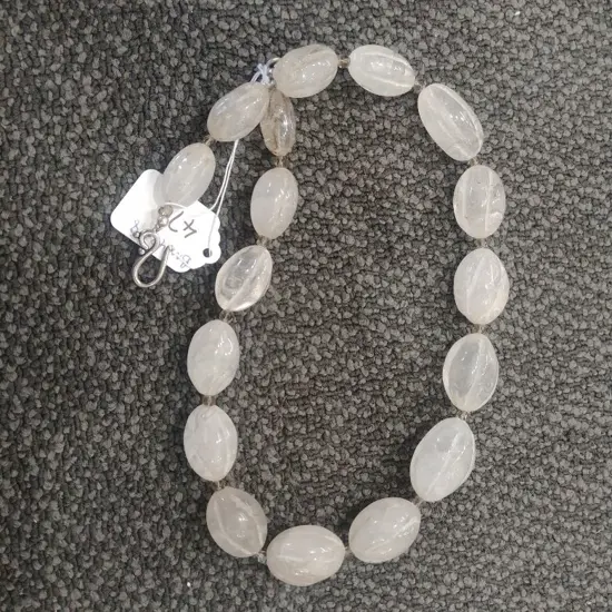 RUGBY BALL QUARTZ NECKLACE 