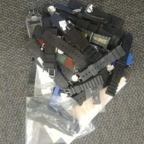 SELECTION OF RESIN WATCH STRAPS & OTHERS