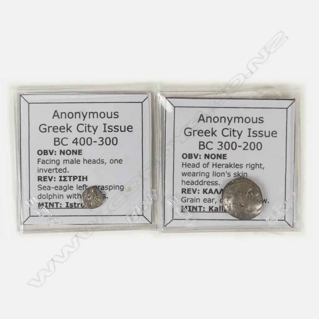 Two silver Greek drachms Image 1++